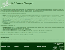 Tablet Screenshot of dcscootertransport.com